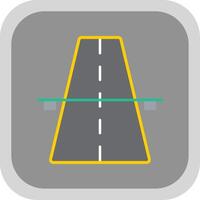 Highway Flat Round Corner Icon vector