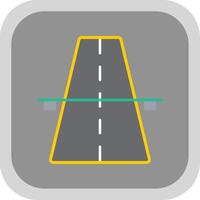 Highway Flat Round Corner Icon vector