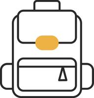 Backpack Skined Filled Icon vector