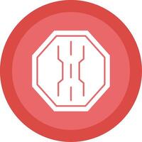 Narrow Road Glyph Multi Circle Icon vector