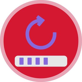 cargador plano multi circulo icono vector