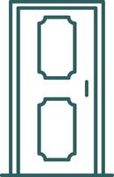 Door Line Gradient Round Corner Icon vector