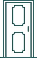 Door Line Gradient Round Corner Icon vector