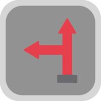 Go Left Flat Round Corner Icon vector