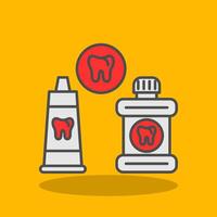 Dental Care Filled Shadow Icon vector