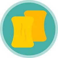 Sponge Flat Multi Circle Icon vector