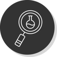 Research Line Grey Circle Icon vector