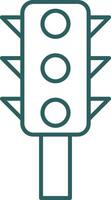 Traffic Control Line Gradient Round Corner Icon vector