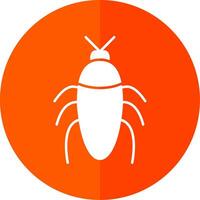 Insect Glyph Red Circle Icon vector