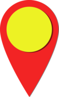 kaart wijzer met rood pin icoon png