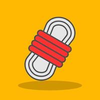 Rope Filled Shadow Icon vector