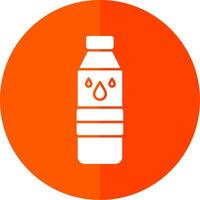 Water Bottle Glyph Red Circle Icon vector