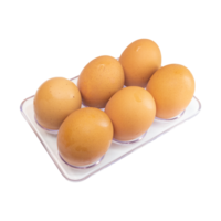Eggs in bowl and on plate, isolated Brown and white chicken eggs, fresh and organic Breakfast ingredient, protein source png