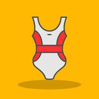 Swimsuit Filled Shadow Icon vector