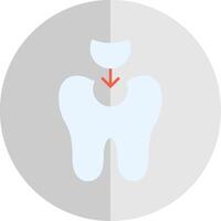 Tooth Filling Flat Scale Icon vector