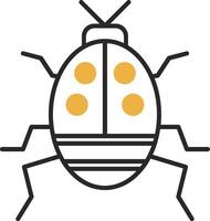 Bug Skined Filled Icon vector