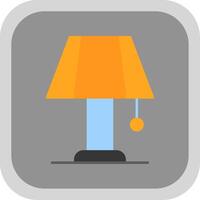 Table Lamp Flat Round Corner Icon vector