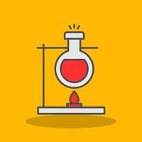 Bunsen Burner Filled Shadow Icon vector