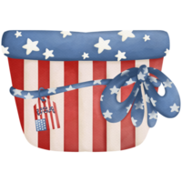 Plant pot Independence Day watercolor clip art png