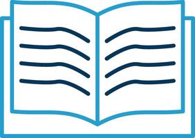 Quran Line Blue Two Color Icon vector