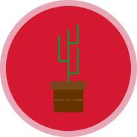 Pot Plant Flat Multi Circle Icon vector