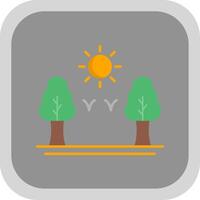 Forest Flat Round Corner Icon vector