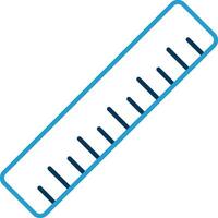 Ruler Line Blue Two Color Icon vector