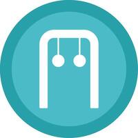 Gymnastic Rings Glyph Multi Circle Icon vector