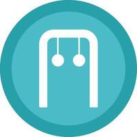 Gymnastic Rings Glyph Multi Circle Icon vector