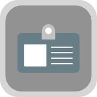 Id Card Flat Round Corner Icon vector