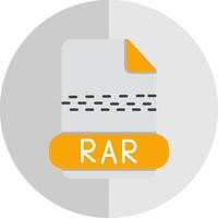 Rar Flat Scale Icon vector