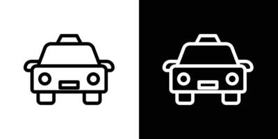 conjunto de iconos de taxi vector