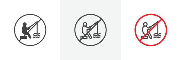 No fishing sign vector