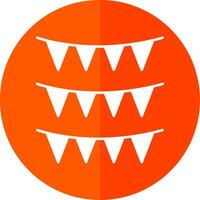 Bunting Glyph Red Circle Icon vector