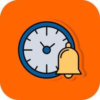 Reminder Filled Orange background Icon vector