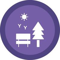 Park Glyph Multi Circle Icon vector