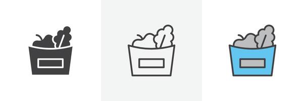 Groceries icon set vector