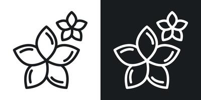 Jasmine icon set vector