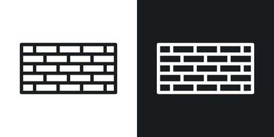 Wall icon set vector