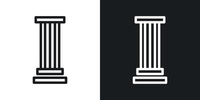 Pillar icon set vector