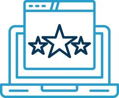 Rating Line Blue Two Color Icon vector