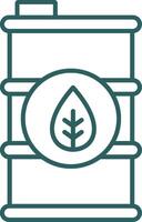 Eco Barrel Line Gradient Round Corner Icon vector