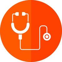 Stethoscope Glyph Red Circle Icon vector