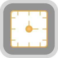 Clock Flat Round Corner Icon vector