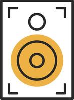 Speaker Skined Filled Icon vector