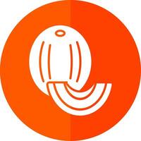 Honeydew melon Glyph Red Circle Icon vector