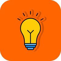 Idea Filled Orange background Icon vector