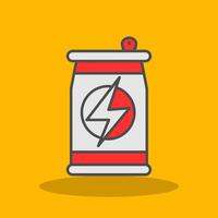 Energy Drink Filled Shadow Icon vector