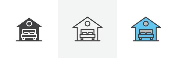 Accomodation icon set vector