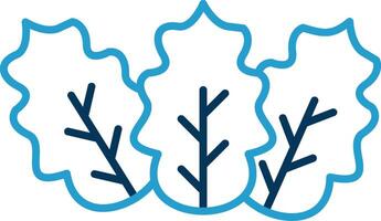 Cabbage Line Blue Two Color Icon vector